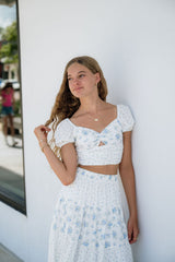 KatieJ Roya Top, White Floral