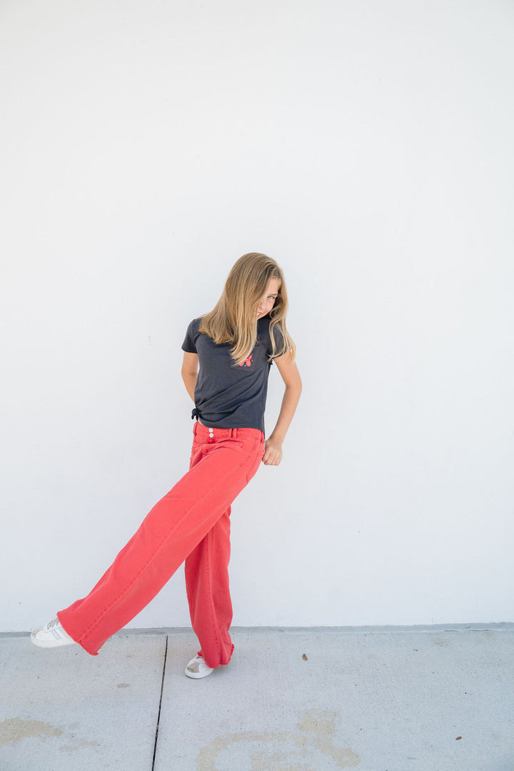 Tractr Welt Pocket Trouser Ankle Crop Pant