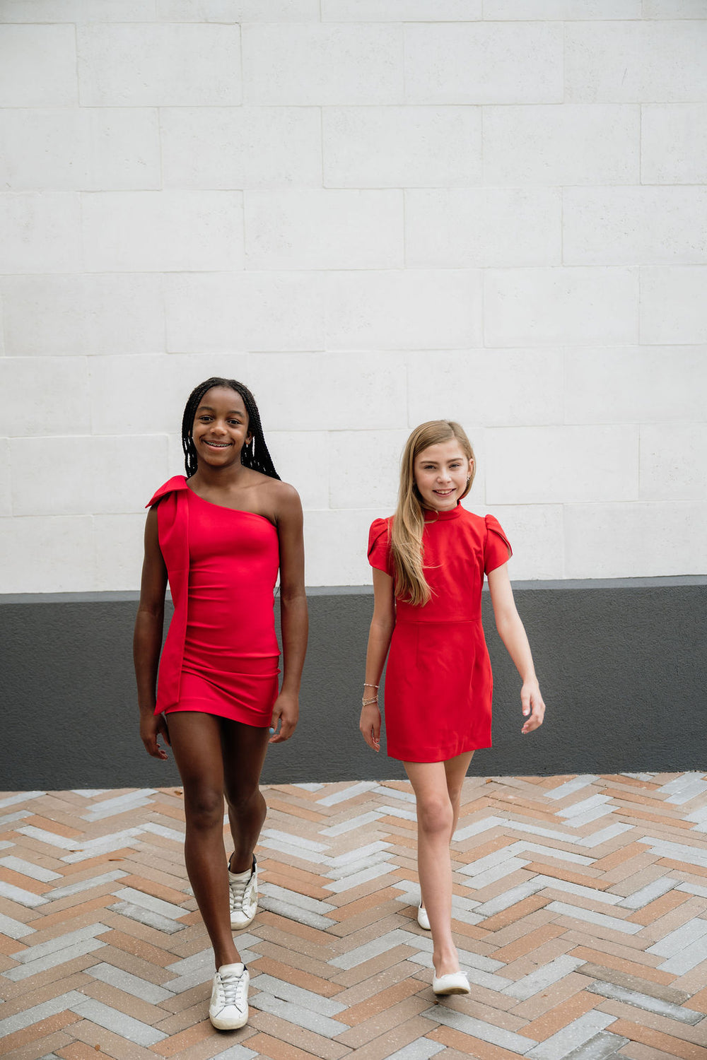 KatieJ Imogen Dress, Red/Cream