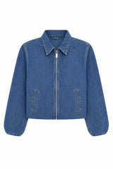 KatieJ Dumbo Bomber Jean Jacket