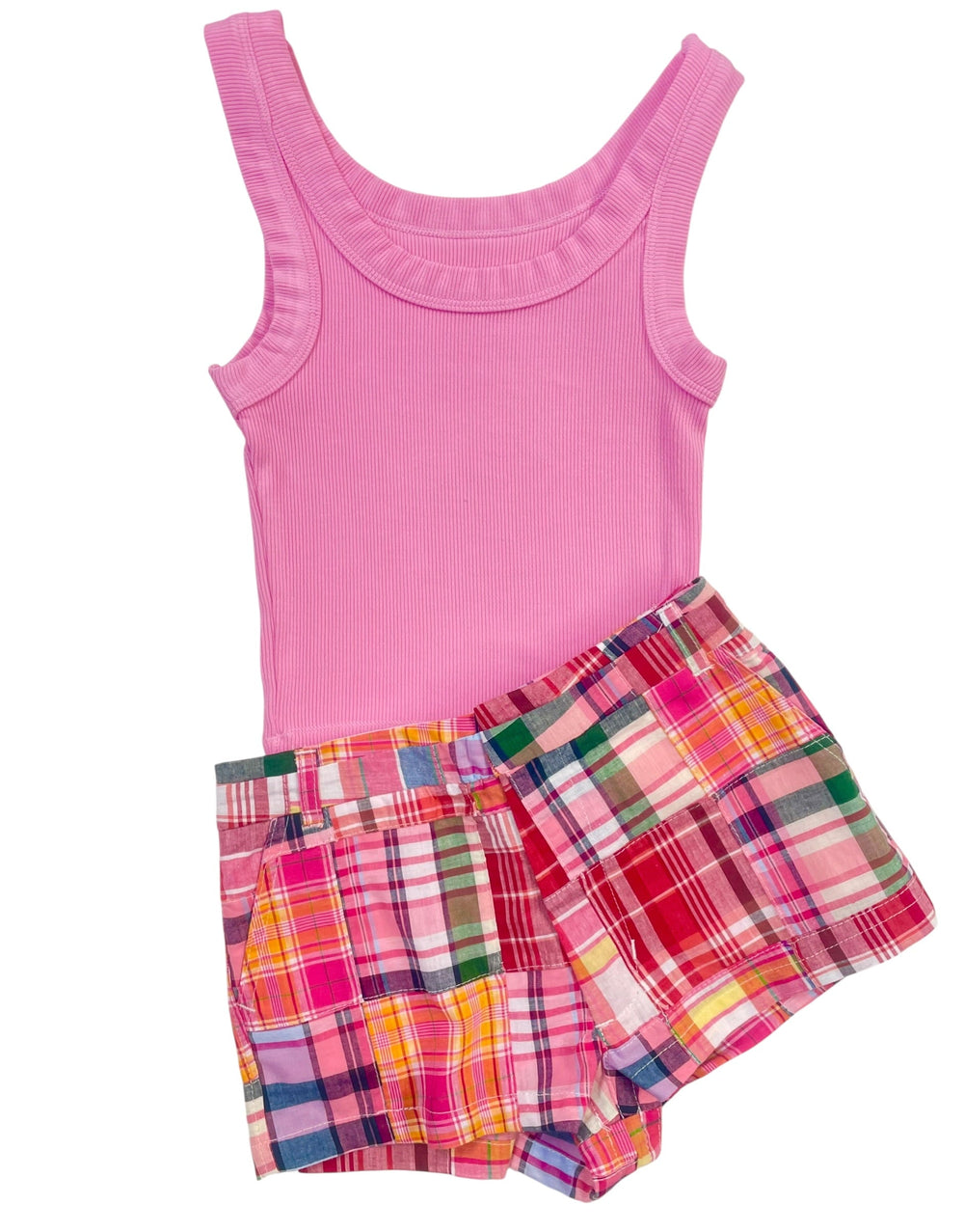 KatieJ NYC Tween Plaid Patch Stanford Short