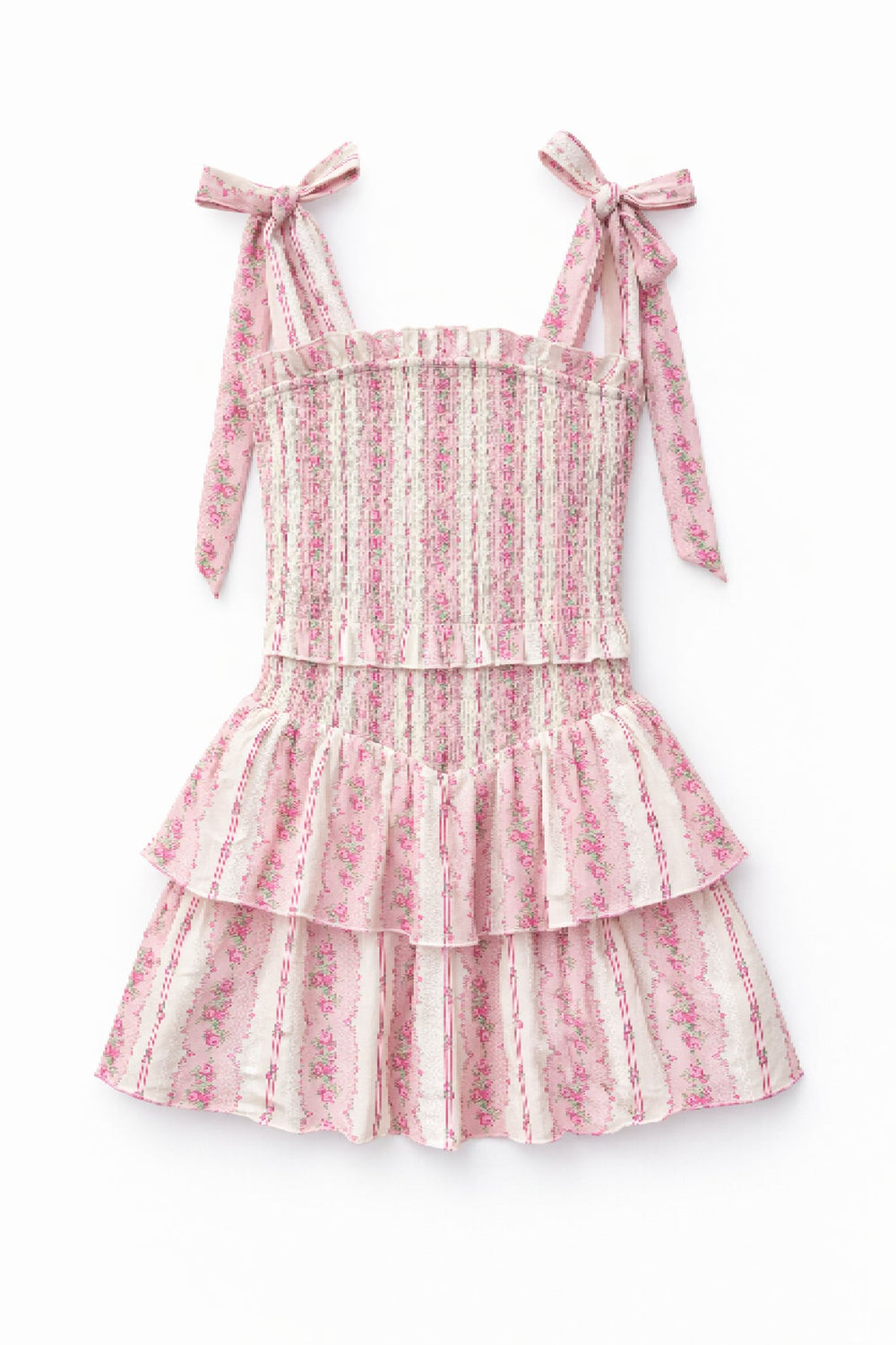 KatieJ Emerson Dress, Baby Pink Cottage Stripe