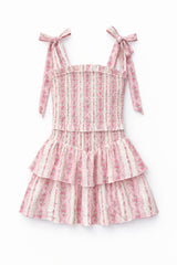 KatieJ Emerson Dress, Baby Pink Cottage Stripe