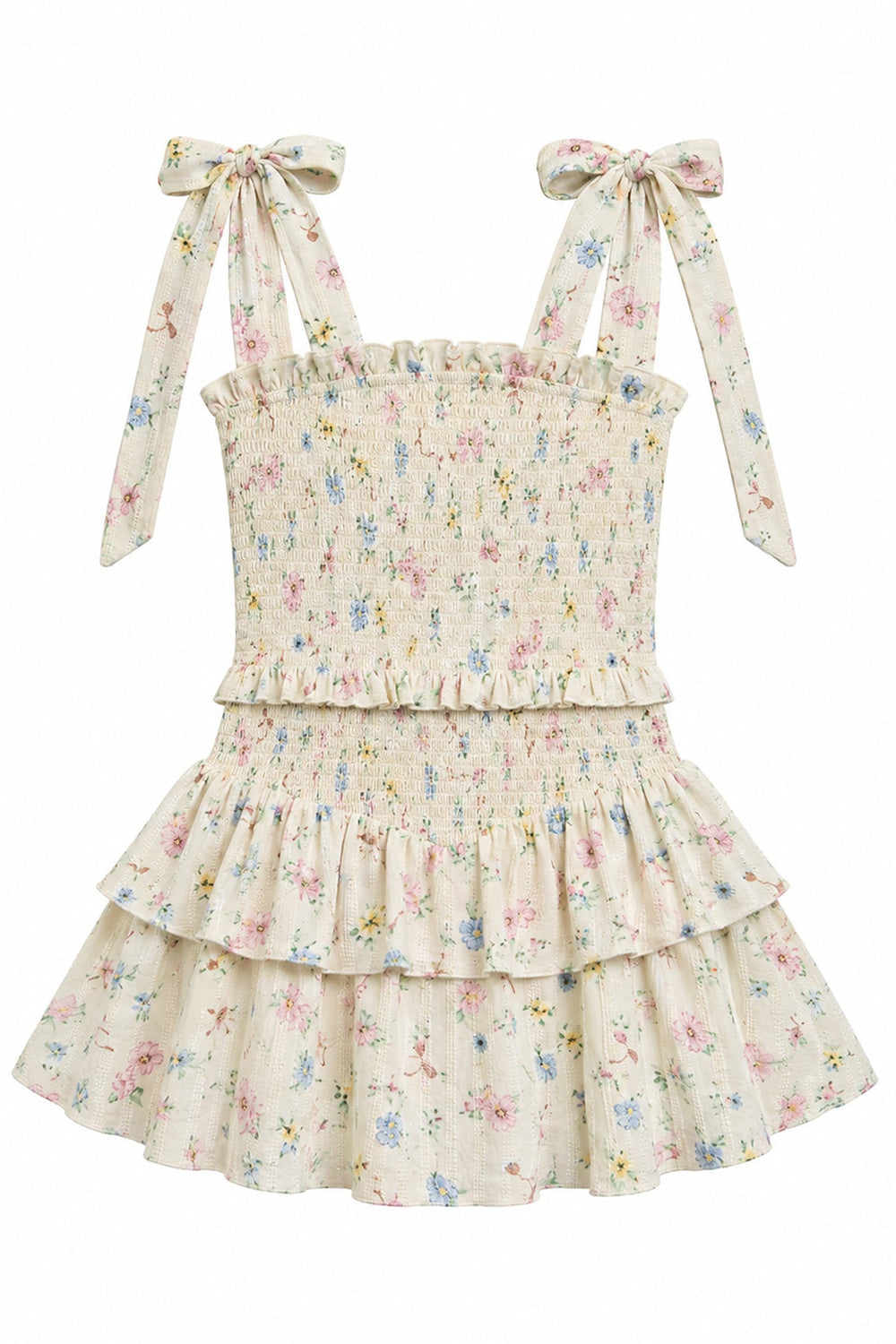 KatieJ Emerson Dress, Cream Tossed Floral