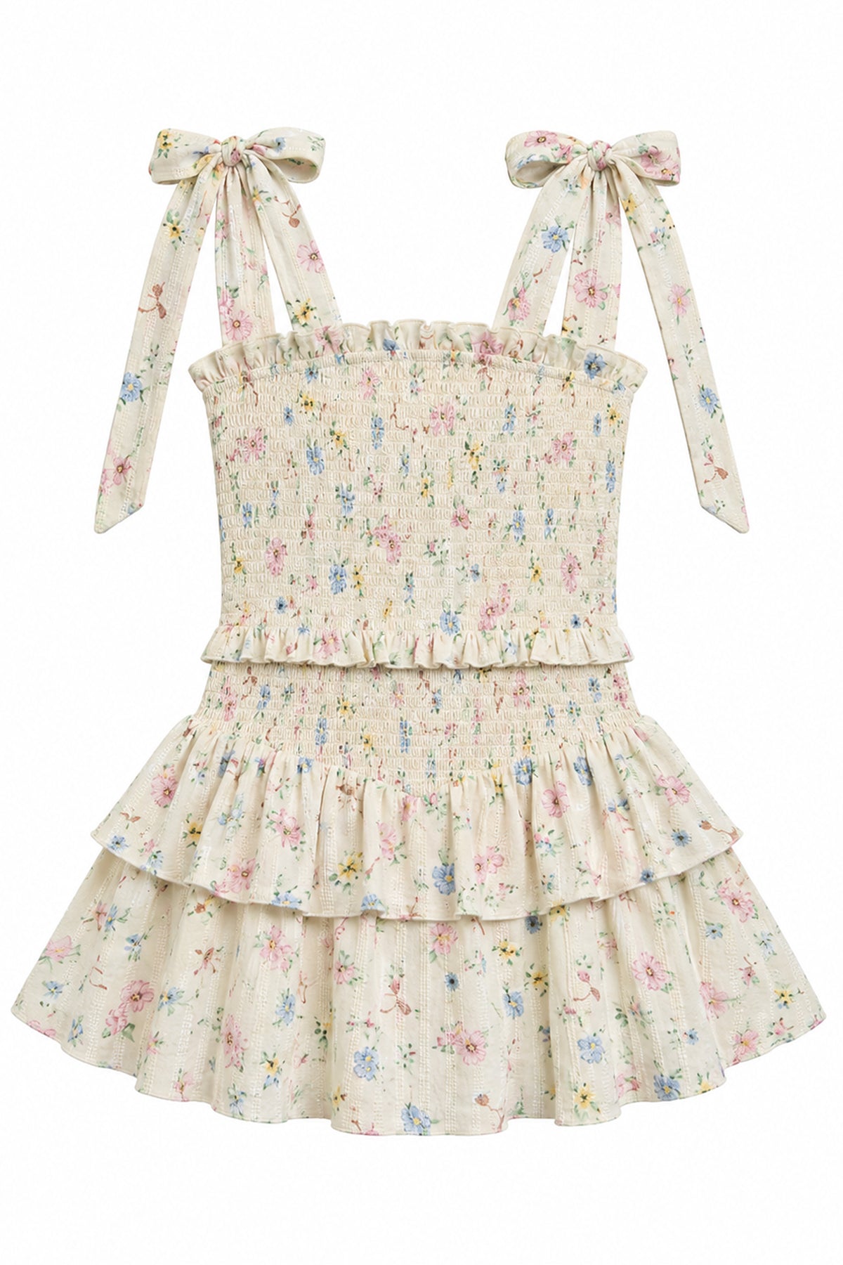 KatieJ Emerson Dress, Cream Tossed Floral