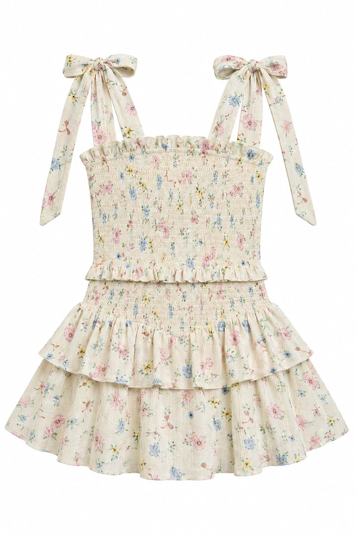 KatieJ Emerson Dress, Cream Tossed Floral