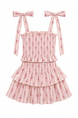 KatieJ Emerson Dress, Rose Floral Stripe