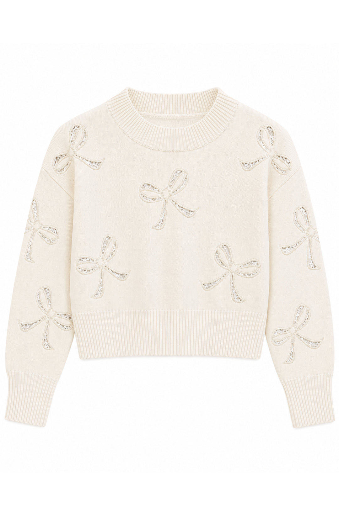 KatieJ Erin Bow Sweater, Cream