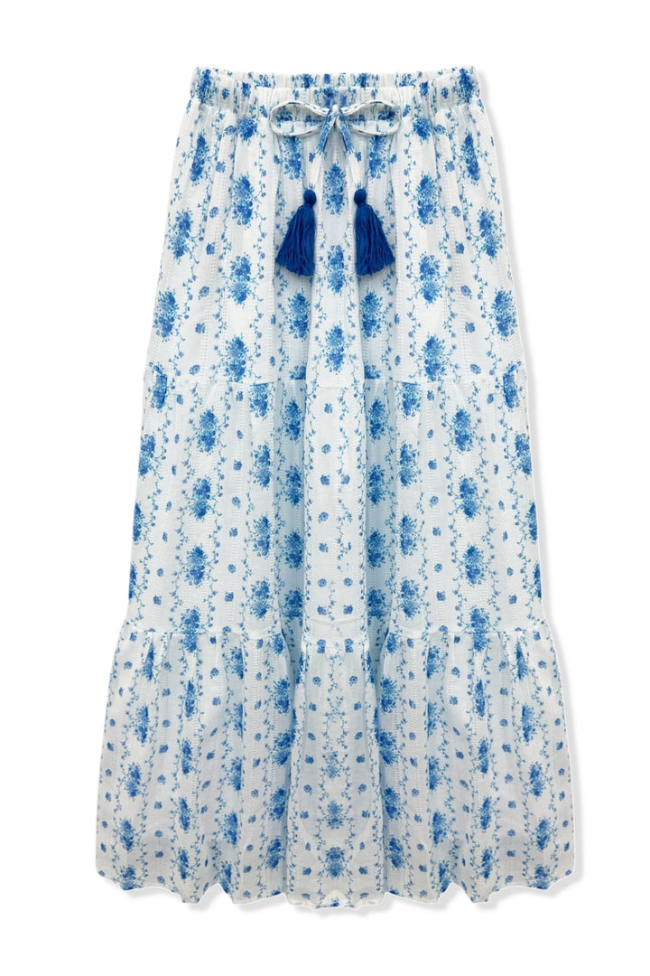 Katie J Esme Tiered Maxi Skirt, Santorini Stripe