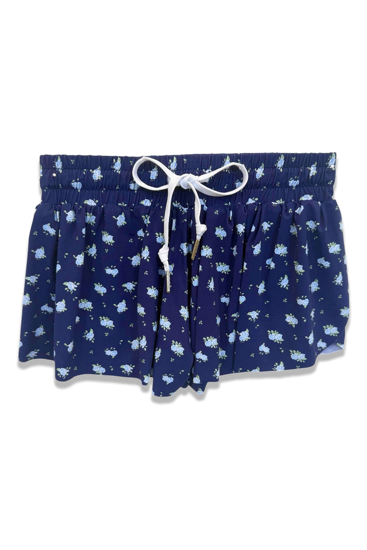 KatieJ Navy Rose Ditsy Floral Farrah Shorts