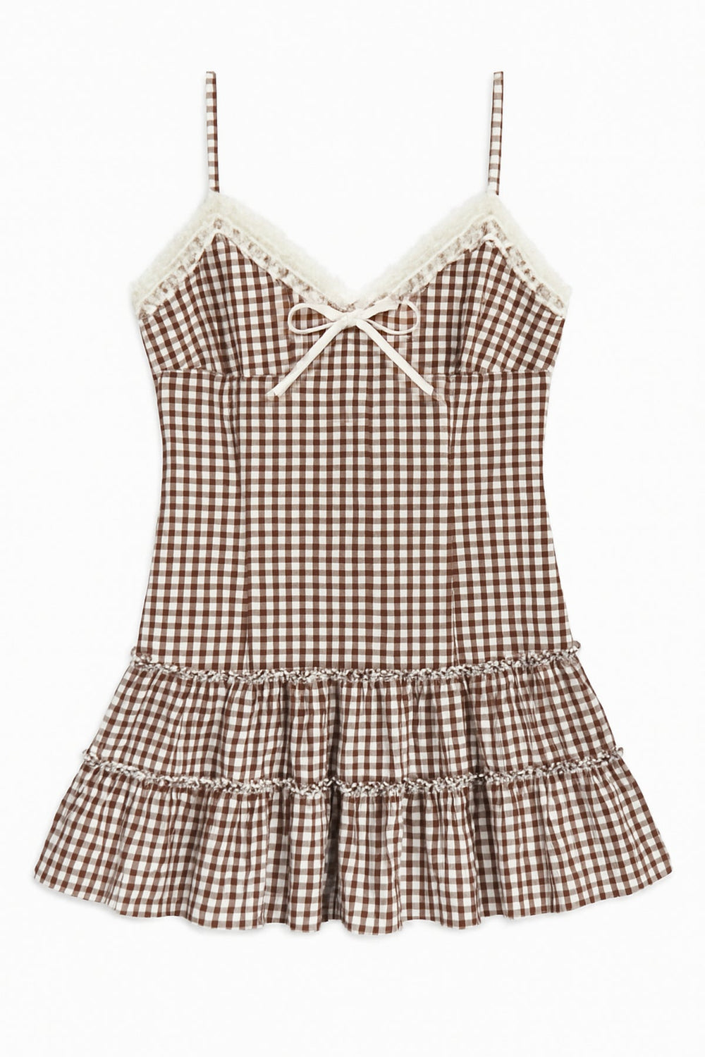 KatieJ Fawn Lace Trim Dress