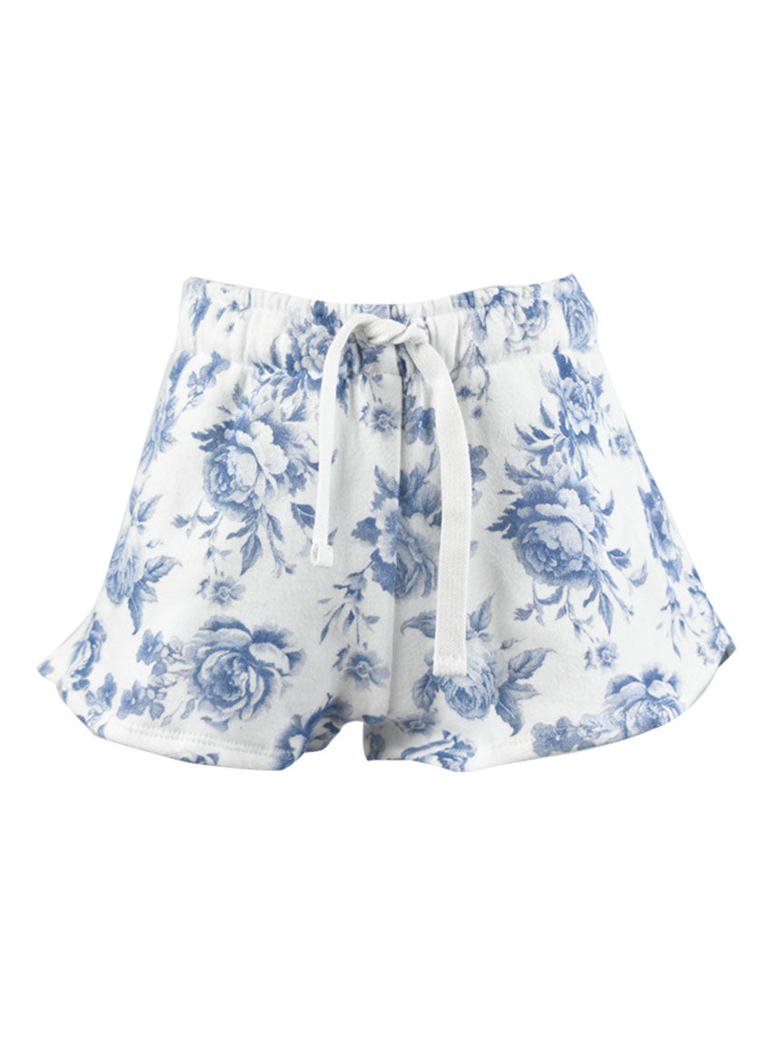 fbz Blue Toile Tie Shorts