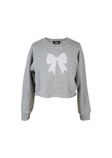 fbz Eyelet Bow Misty Grey Sweatshirt