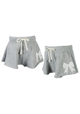 fbz Eyelet Bow Misty Grey Shorts
