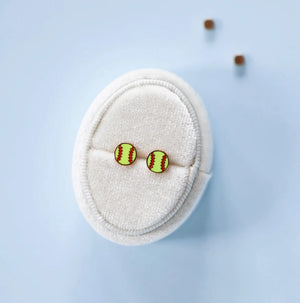 pierced Softball Earings