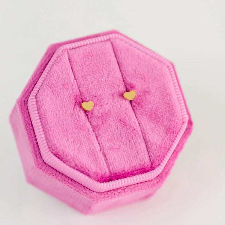 pierced Tiny Classic Heart Stud Earings