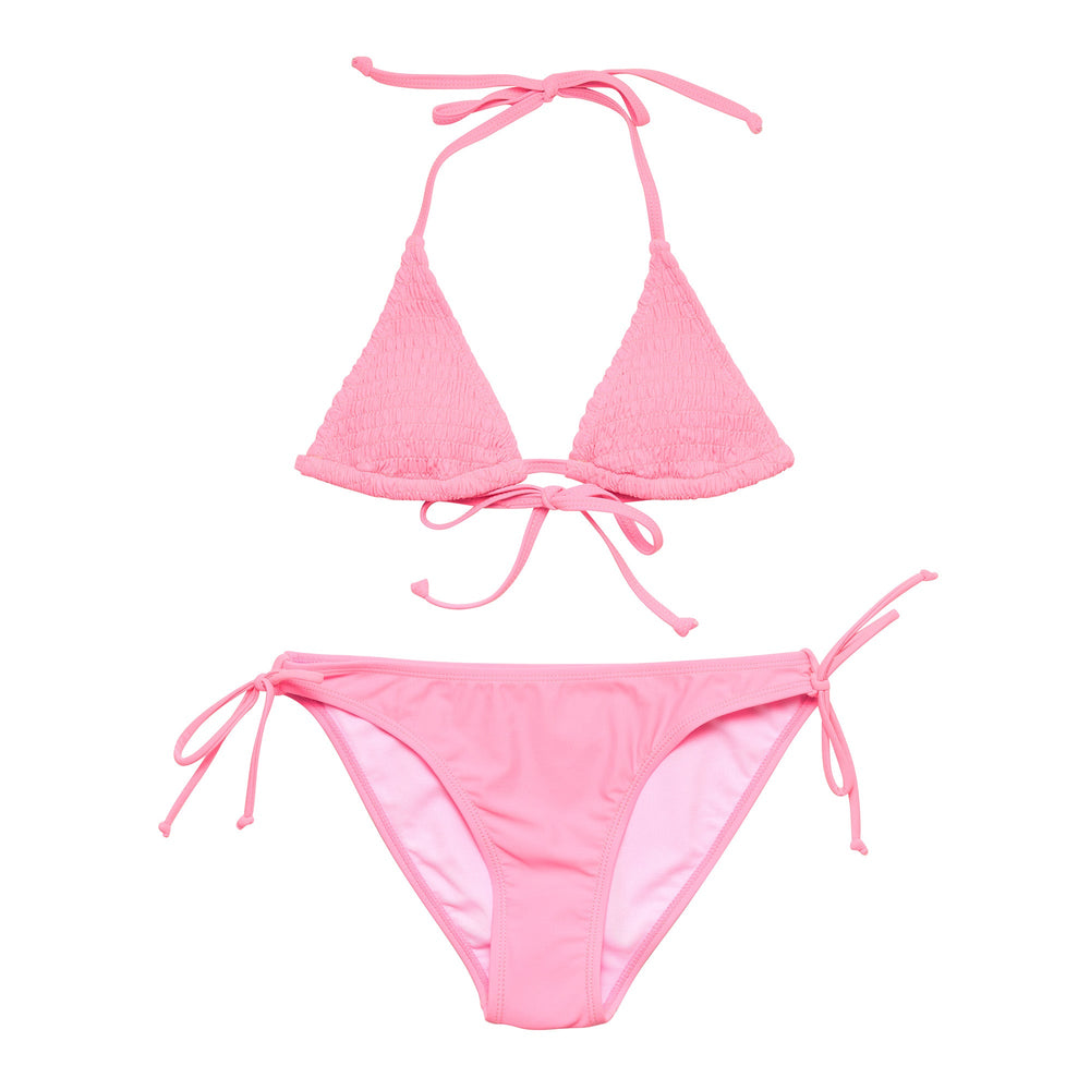 Snapper Rock Pink Shirred Triangle Bikini