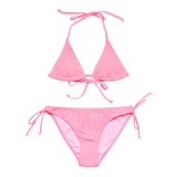 Snapper Rock Pink Shirred Triangle Bikini