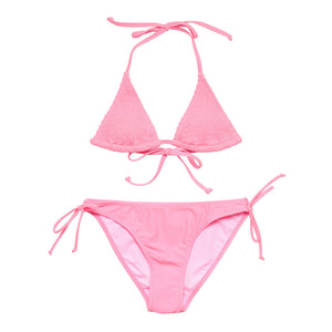 Snapper Rock Pink Shirred Triangle Bikini