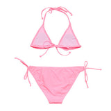 Snapper Rock Pink Shirred Triangle Bikini