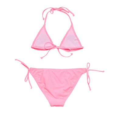 Snapper Rock Pink Shirred Triangle Bikini