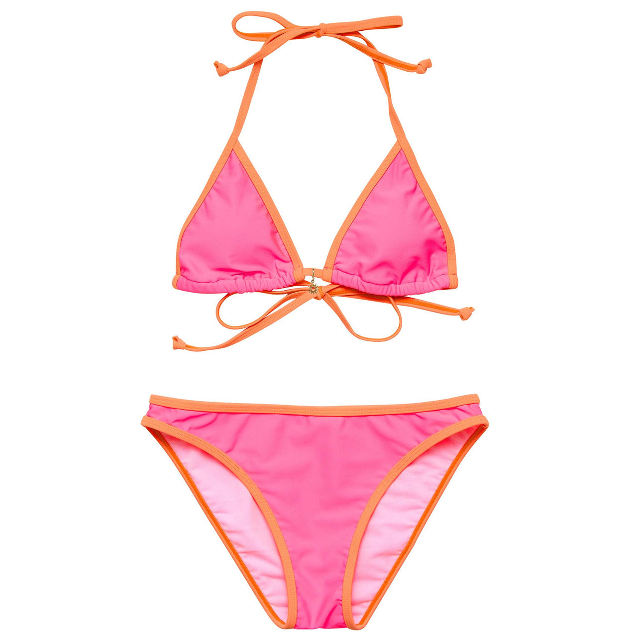 Snapper Rock Sunset Sorbet Teen Triangle Bikini with Charm