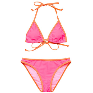 Snapper Rock Sunset Sorbet Teen Triangle Bikini with Charm