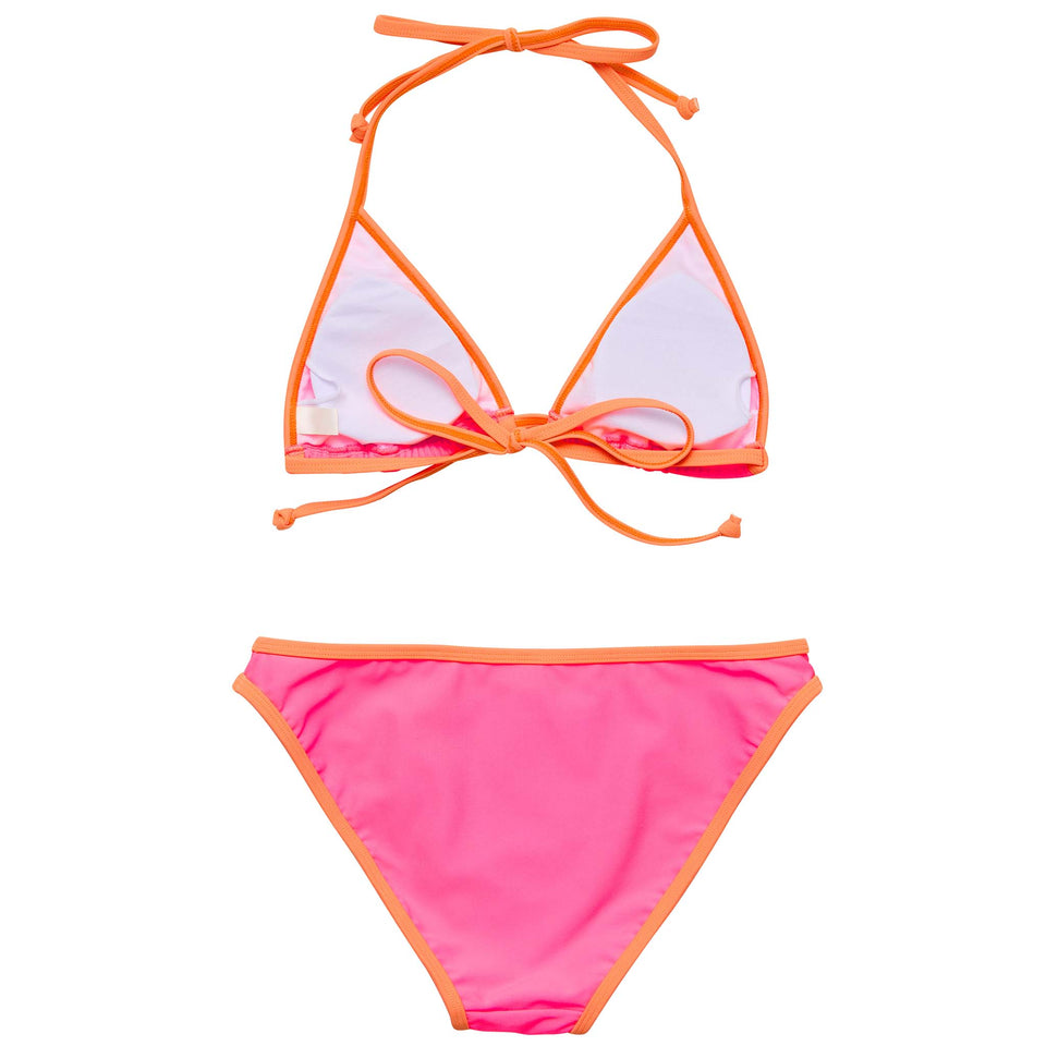 Snapper Rock Sunset Sorbet Teen Triangle Bikini with Charm