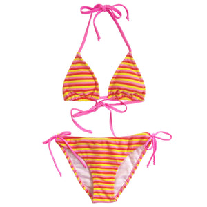 Snapper Rock Glow Burst Stripe Triangle Bikini