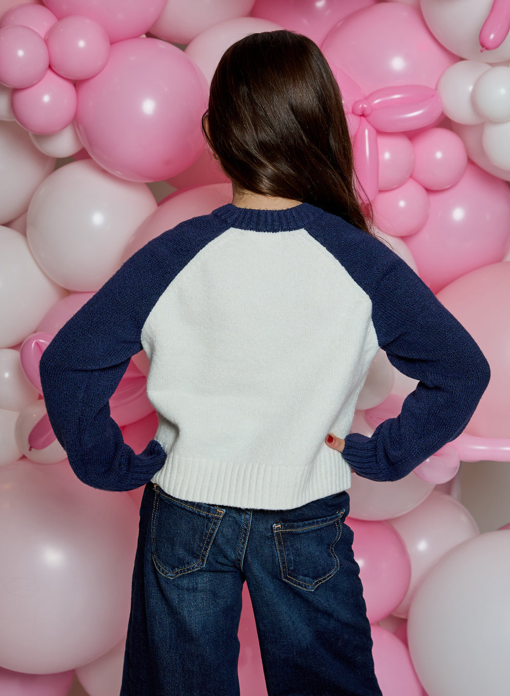 Design History Girls Long Sleeve Cherry Sweater