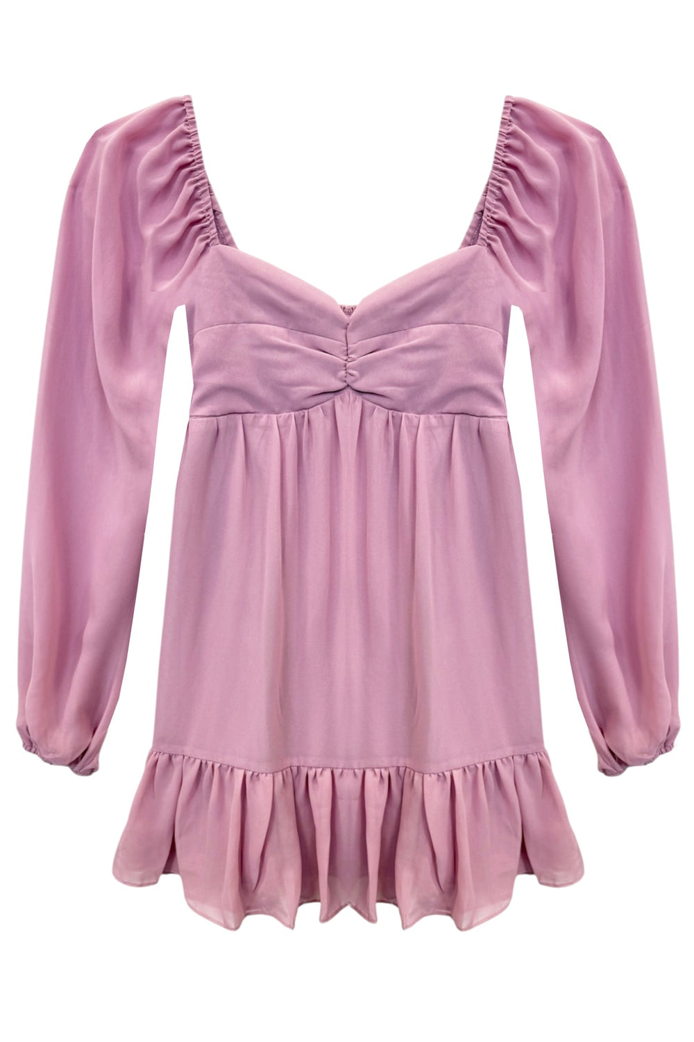 KatieJ Haven Dusty Mauve Longsleeve Dress