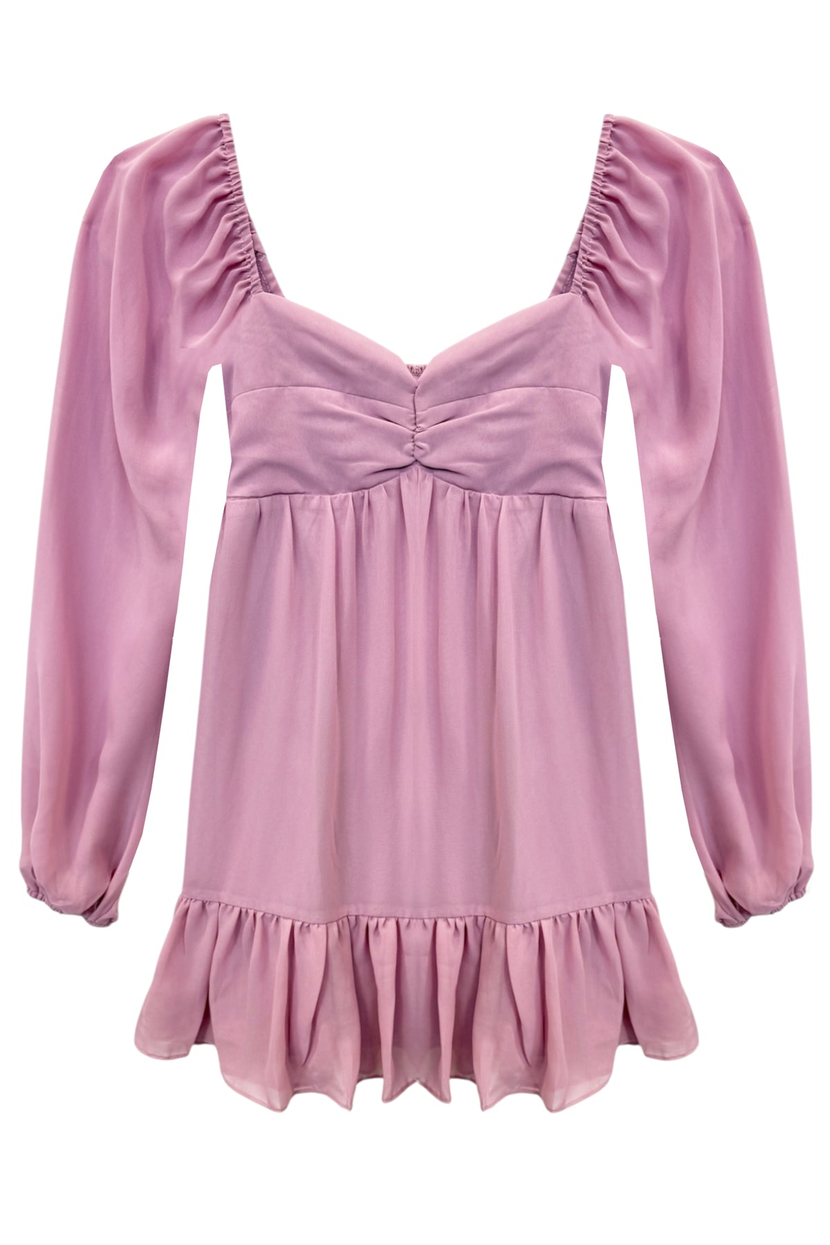 KatieJ Haven Dusty Mauve Longsleeve Dress