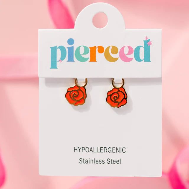pierced Rose Earing Charms
