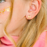 pierced Heart Locket & Key Earings