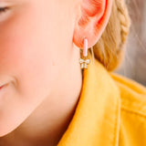 pierced Cream Bow Earing Charms