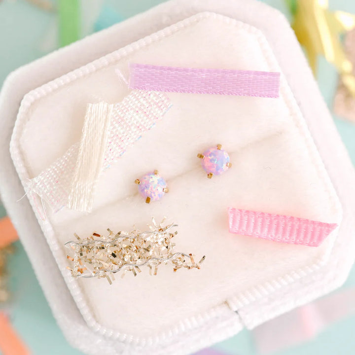 pierced Purple Opal Earings