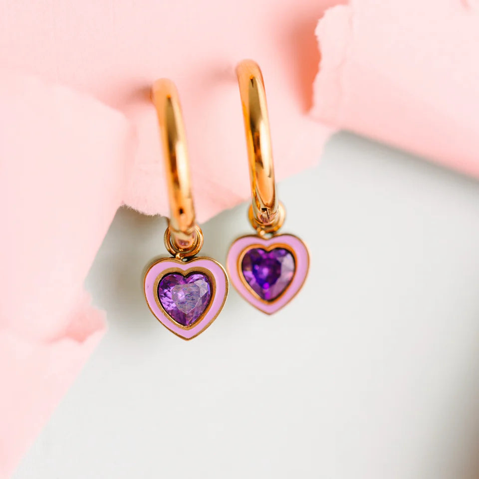 pierced Purple Gem Charms