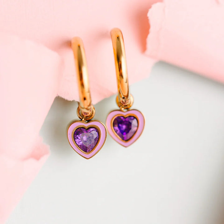 pierced Purple Gem Charms