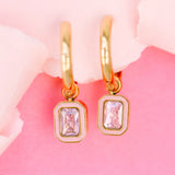 pierced Pink Gem Earing Charms