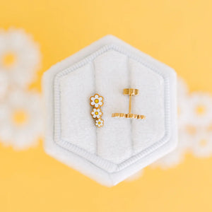 pierced Daisy Crawler Earings