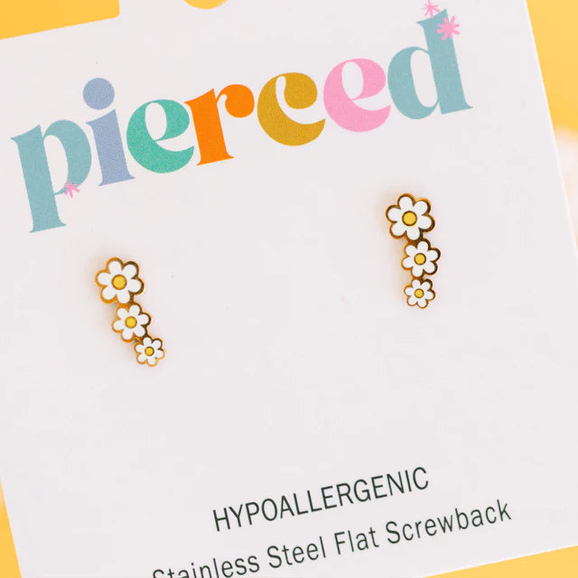 pierced Daisy Crawler Earings