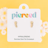 pierced Daisy Crawler Earings