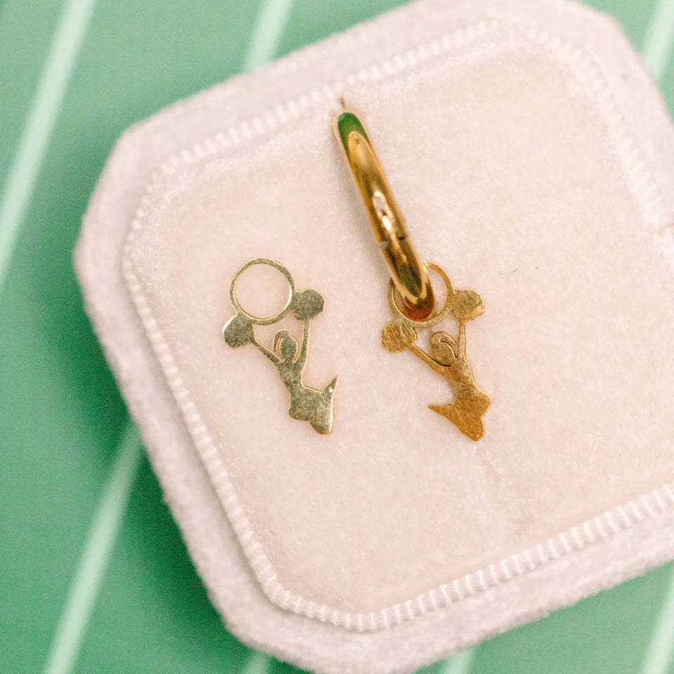 pierced Cheerleader Earing Charms