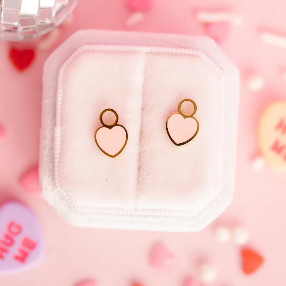 pierced Peachy Heart Charms