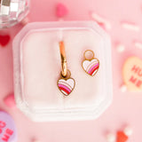 pierced Rainbow Heart Charms