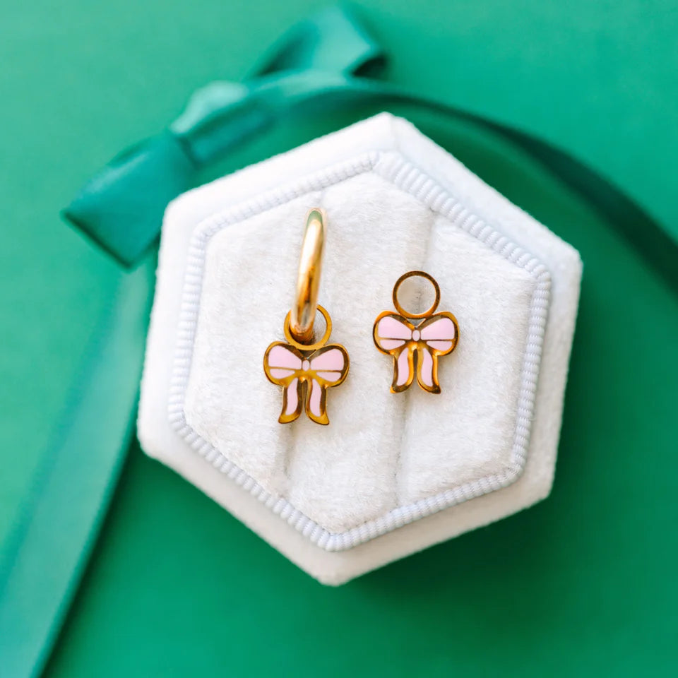 pierced Pink Bow Charms