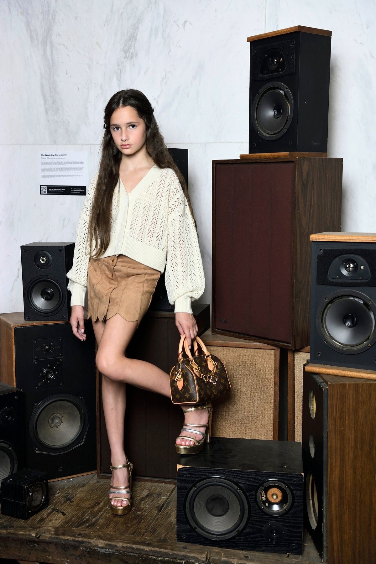 KatieJ Latte Autumn Suede Skirt