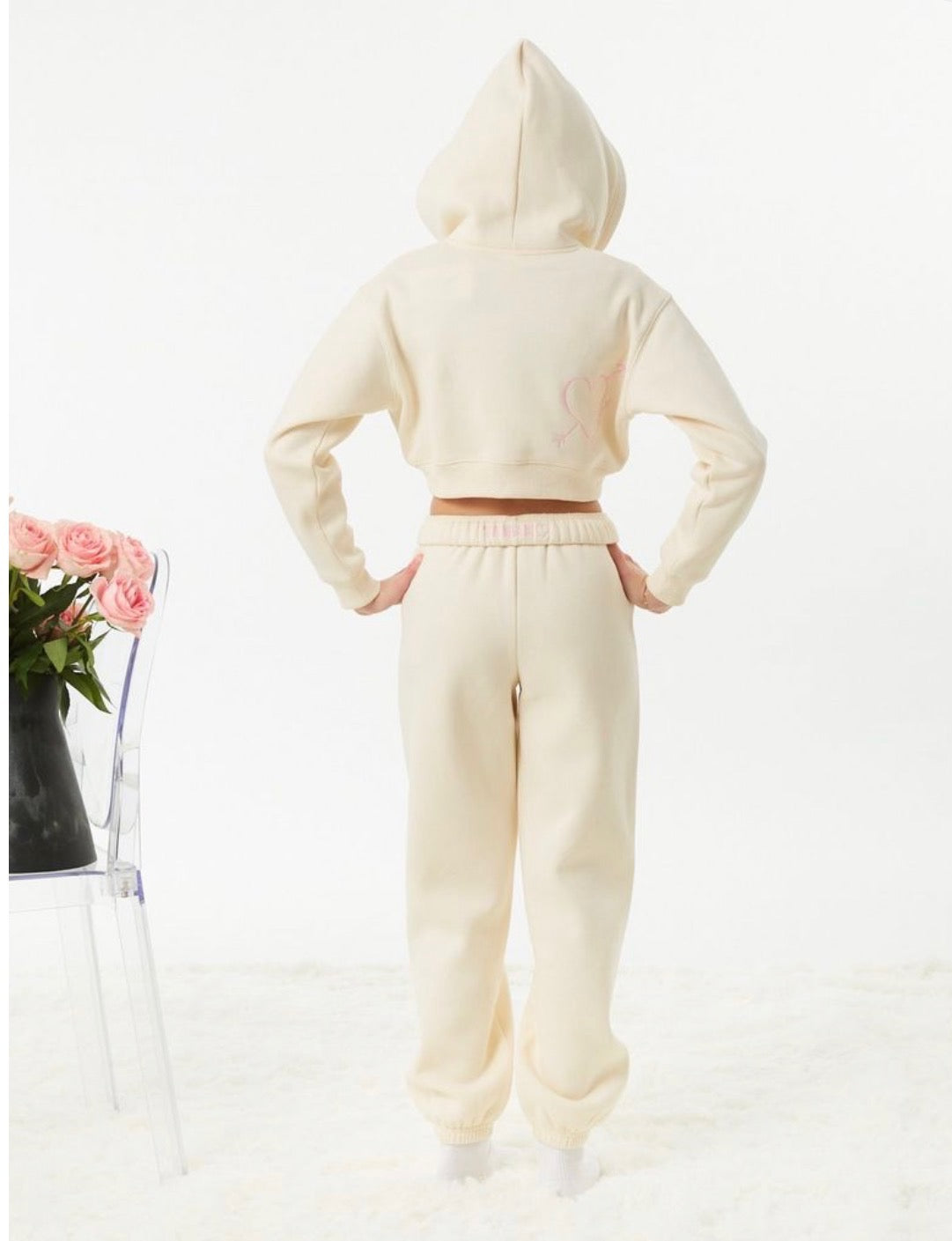 Theme NYC Mia Winter White French Terry Zip Up Hoodie, Ma Cherie