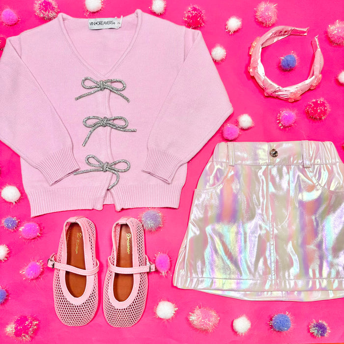 Mini Dreamers Shaylee Bow Cardigan Sweater