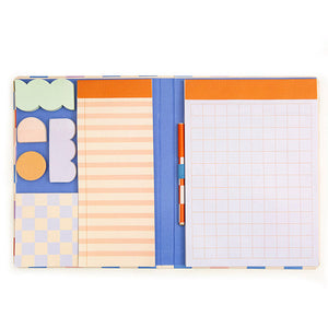 Kikkerland Design Notepad With Sticky Notes Set & Pen